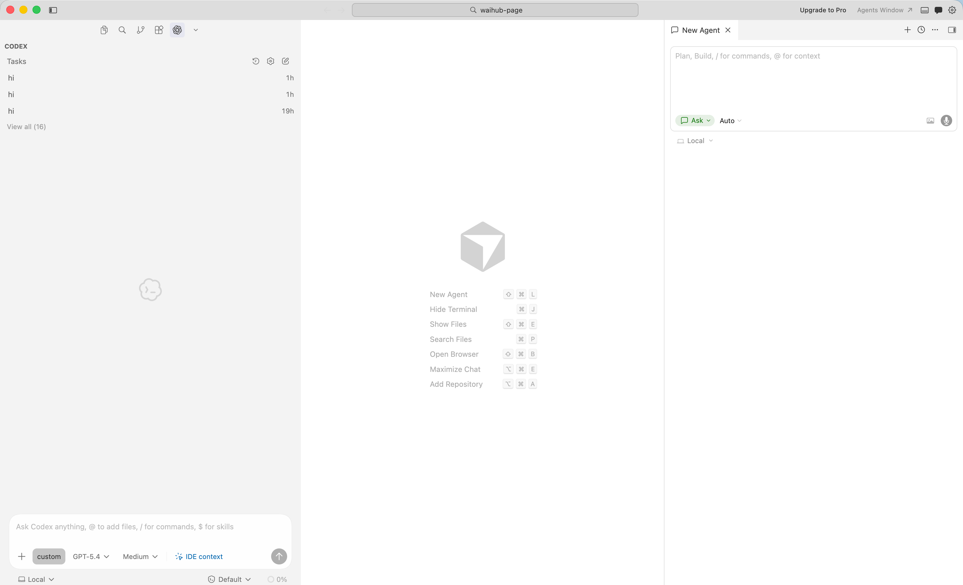 Cursor 中使用 Codex/Waihub